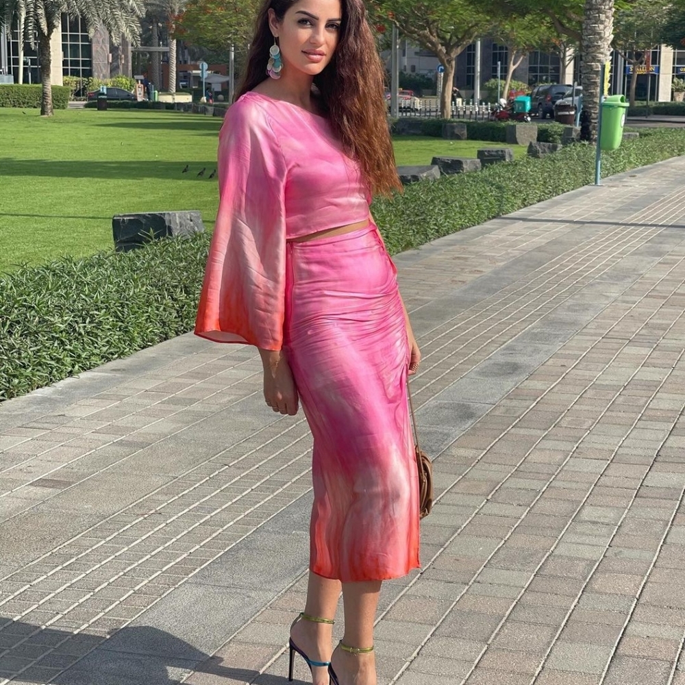 Zara Draped tie dye skirt + top Set - Picture 5 of 15